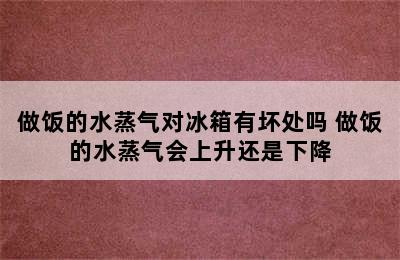 做饭的水蒸气对冰箱有坏处吗 做饭的水蒸气会上升还是下降